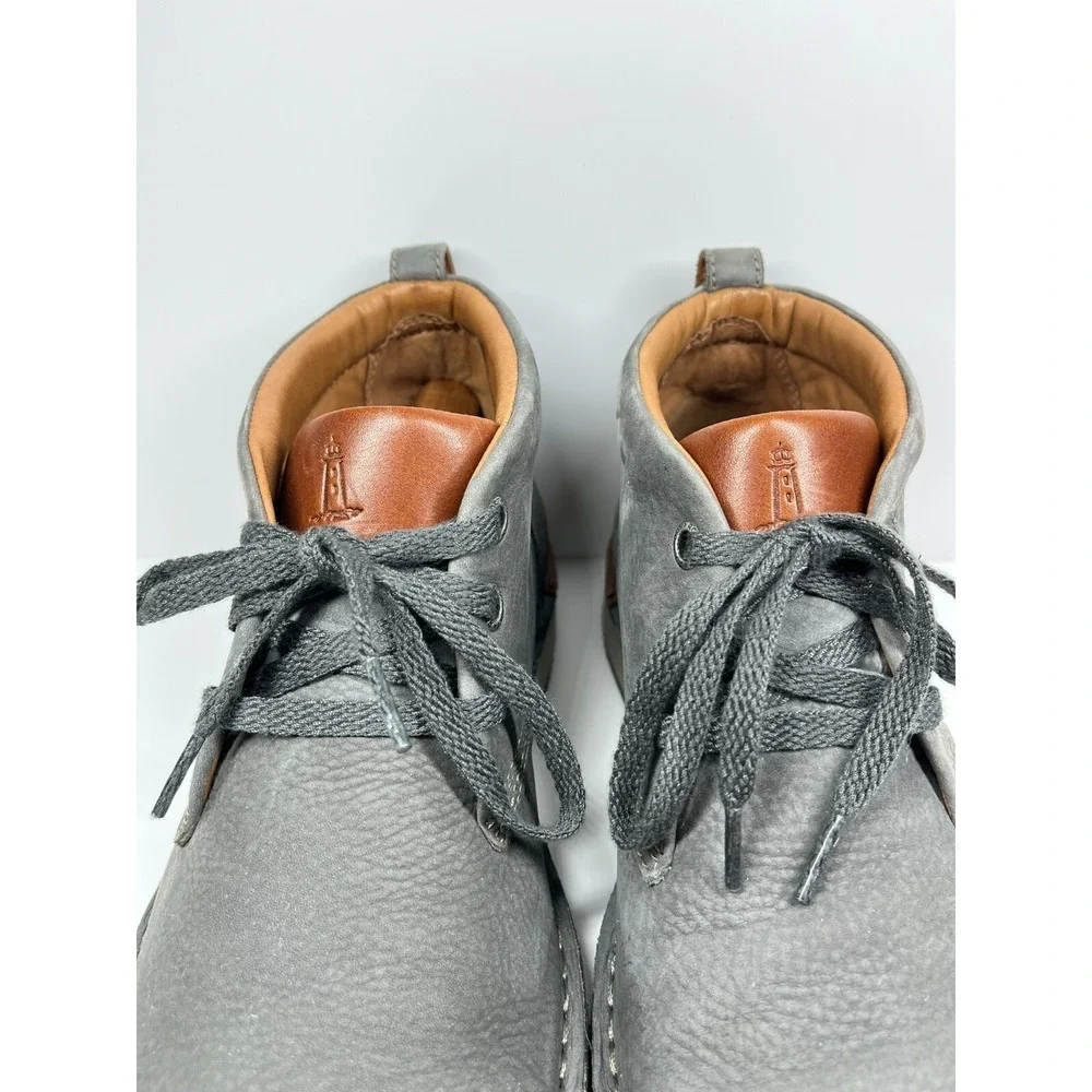 Rockport Prestige Point Chukka Boots Men's 9 Charcoal Vibram Sole Casual Preppy‎